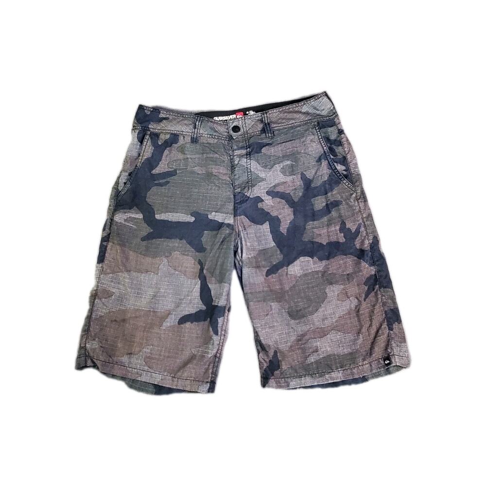 Quiksilver Shorts Mens Size 33 Camo Hybrid Amphibian Army Grunge Utility Y2K C30